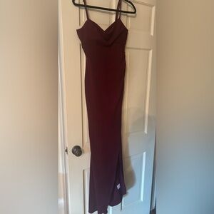 Maroon Dress. Super flattering. Can fit medium